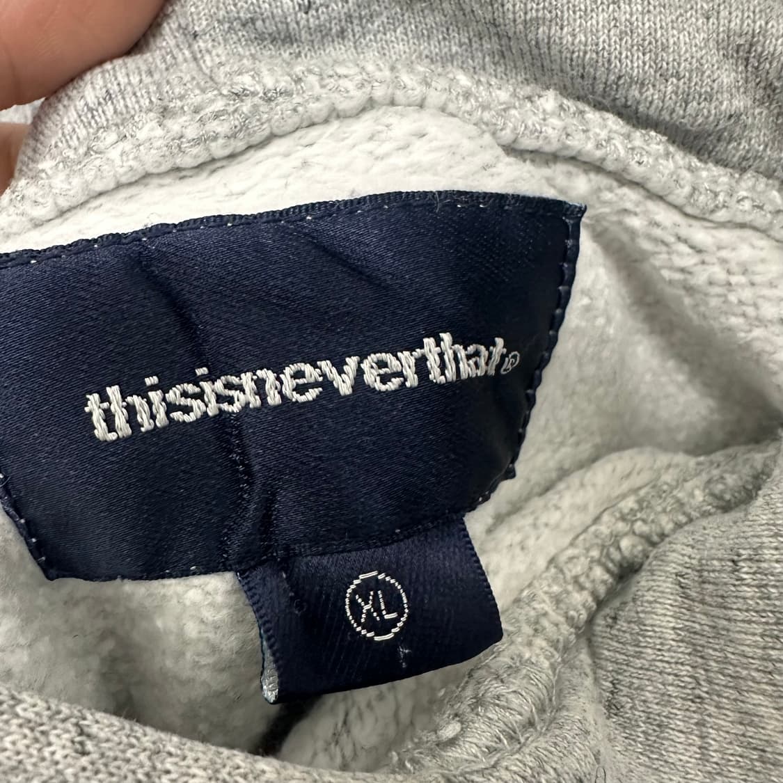 디스이즈네버댓 기모 후드티셔츠 그레이 XL 상품이미지4