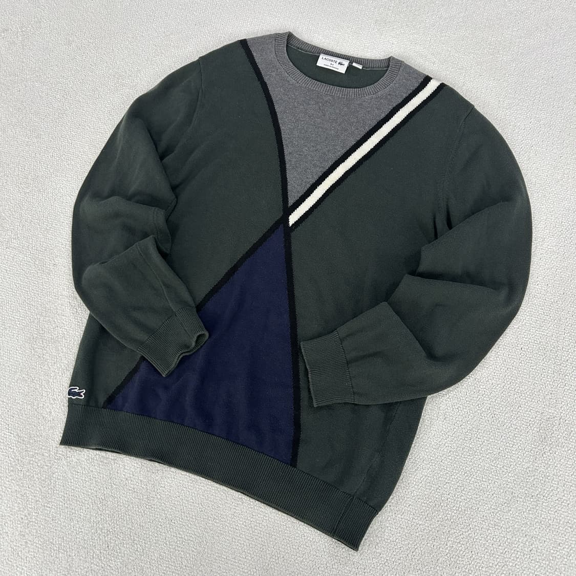 라코스테 컬러블록 니트 스웨터 m 상품이미지1