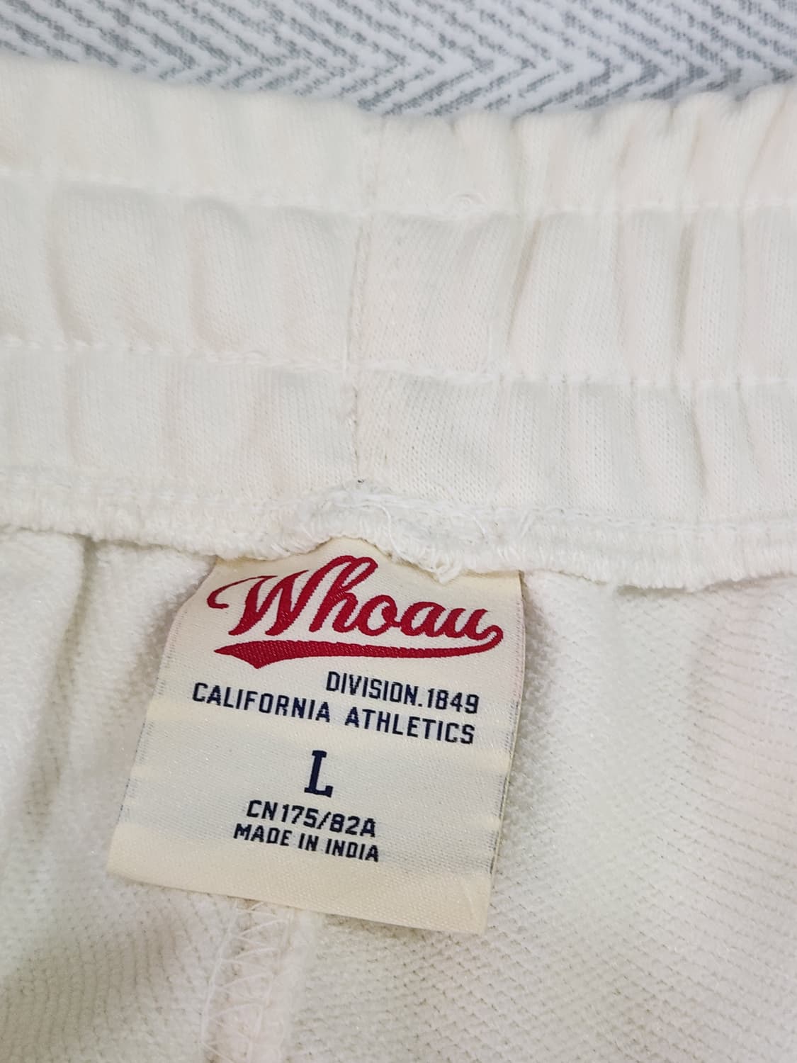  후아유 캠퍼스 엠불럼 와이드 트레이닝 팬츠 L 아이보리 상품이미지6