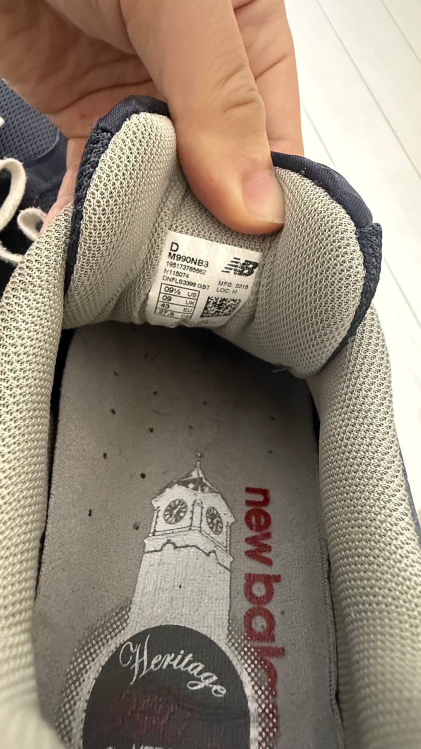 뉴발란스 990v3 네이비 275 상품이미지4