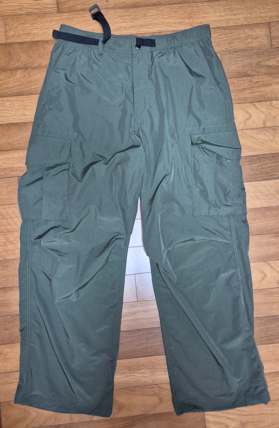 (34) 무신사스탠다드 시티 레저 NP 와이드 벨티드 카고 팬츠 [카키] 상품이미지2