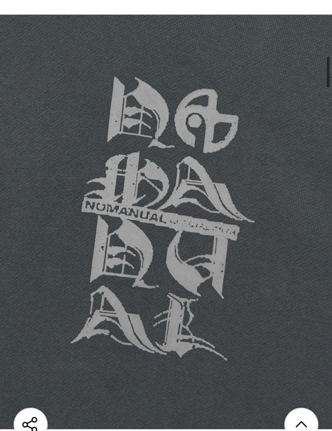 (L) 노매뉴얼 BLACK LETTER HOODIE 후드티 판매 상품이미지7