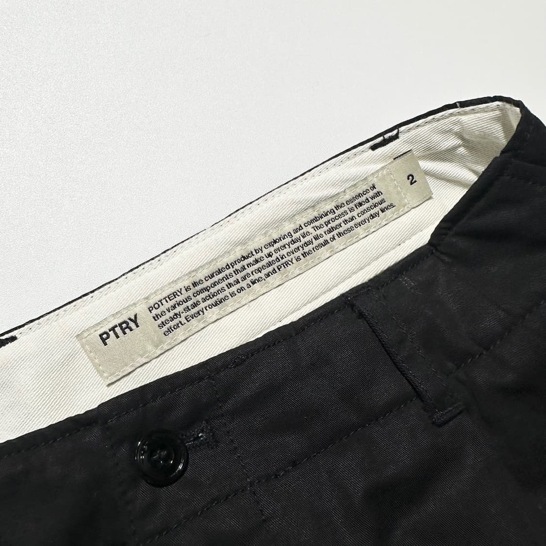 포터리 코튼 린넨 투 플리츠 와이드 치노 팬츠 리질리언트 하드 피니쉬 상품이미지4