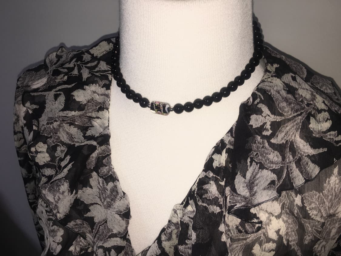 viburnum shop 블랙 로즈 장미 목걸이 상품이미지4