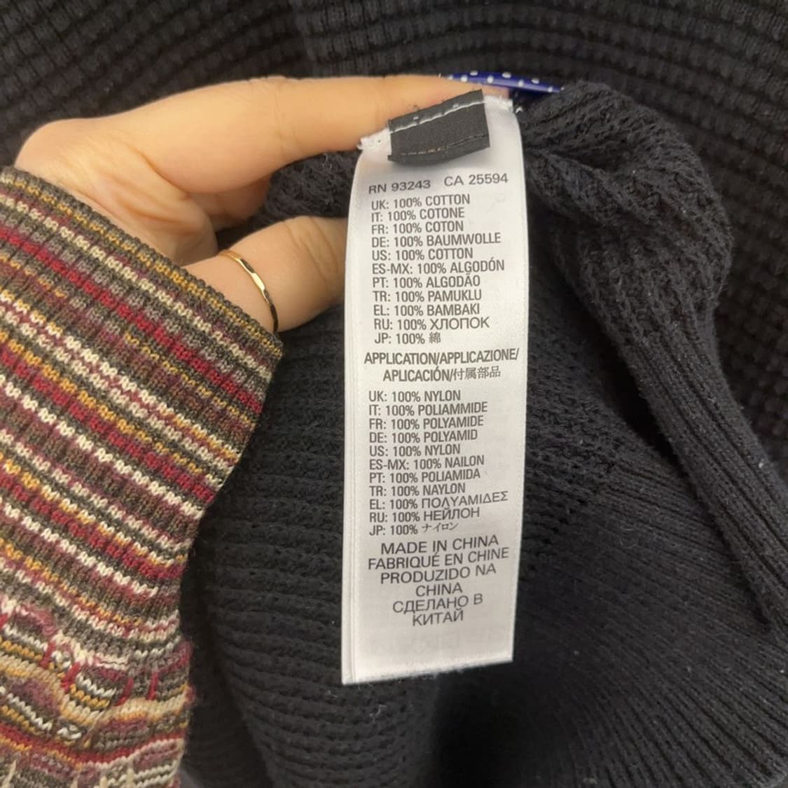 디젤 스트릿 모던시크 슬리브 포켓 스트랩 와플 니트 100 C08668 상품이미지6