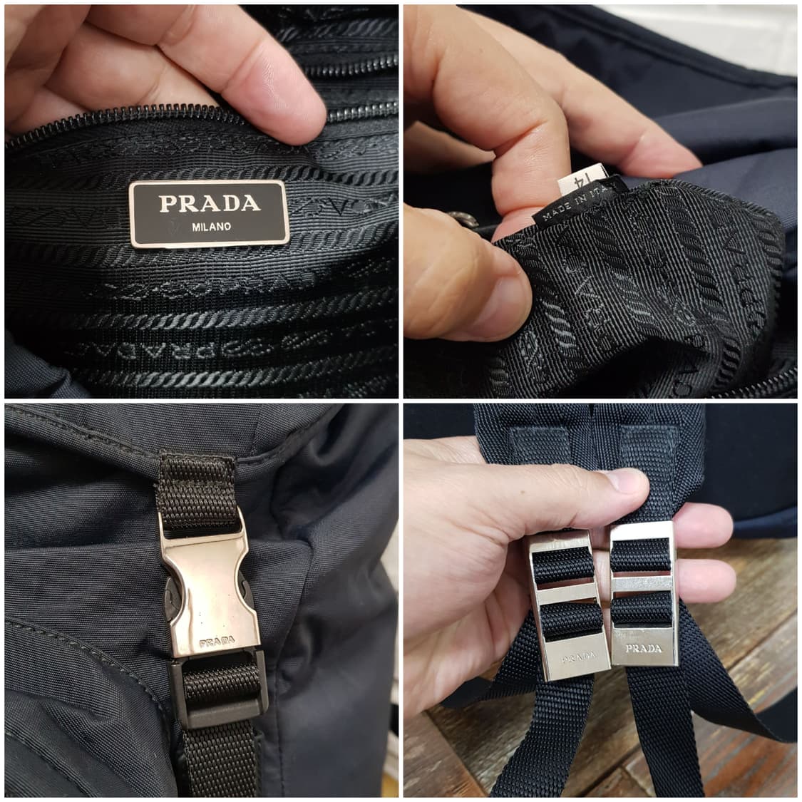 [정품] 프라다 테수토 패브릭 남성백팩 네이비 상품이미지10