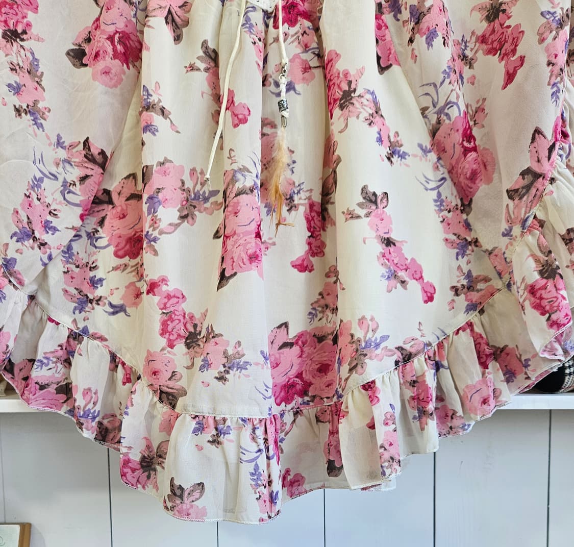 케이프 망또형 플라워 블라우스 상품이미지4