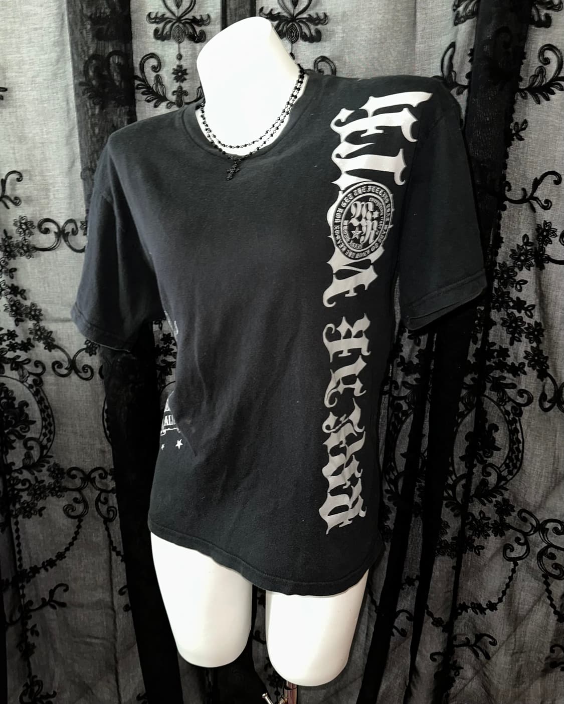 Black Laxique Lettering Short-Sleeved 상품이미지4