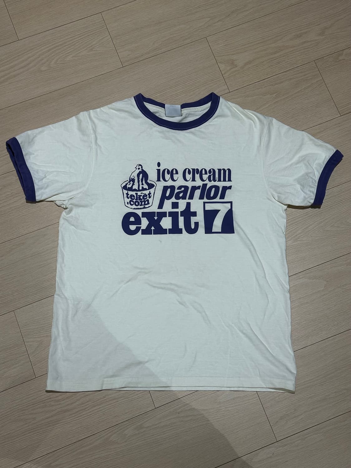 테켓 반팔 아이보리 M 상품이미지1