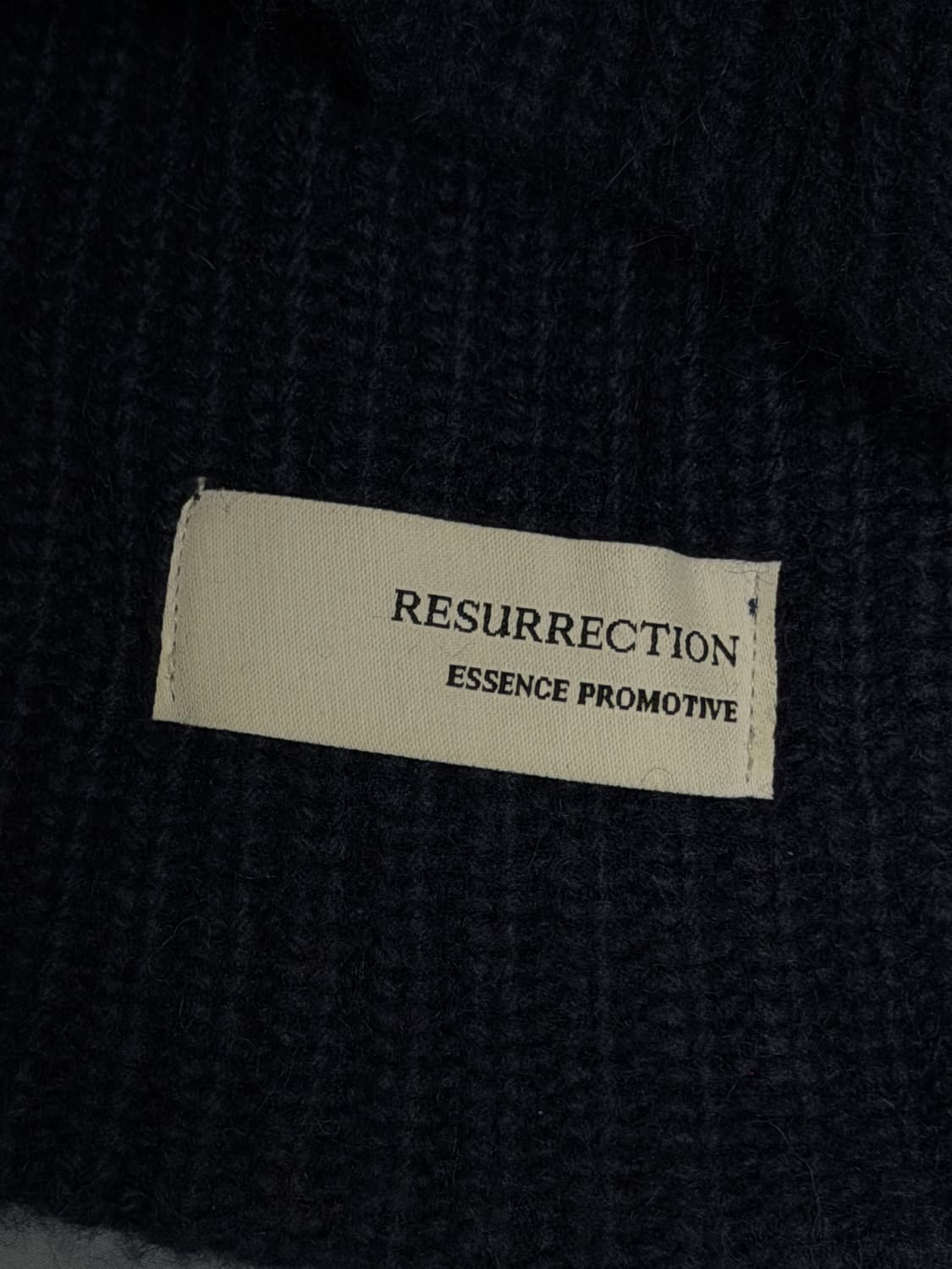 리저렉션 플레인 니트 캡 네이비 상품이미지3