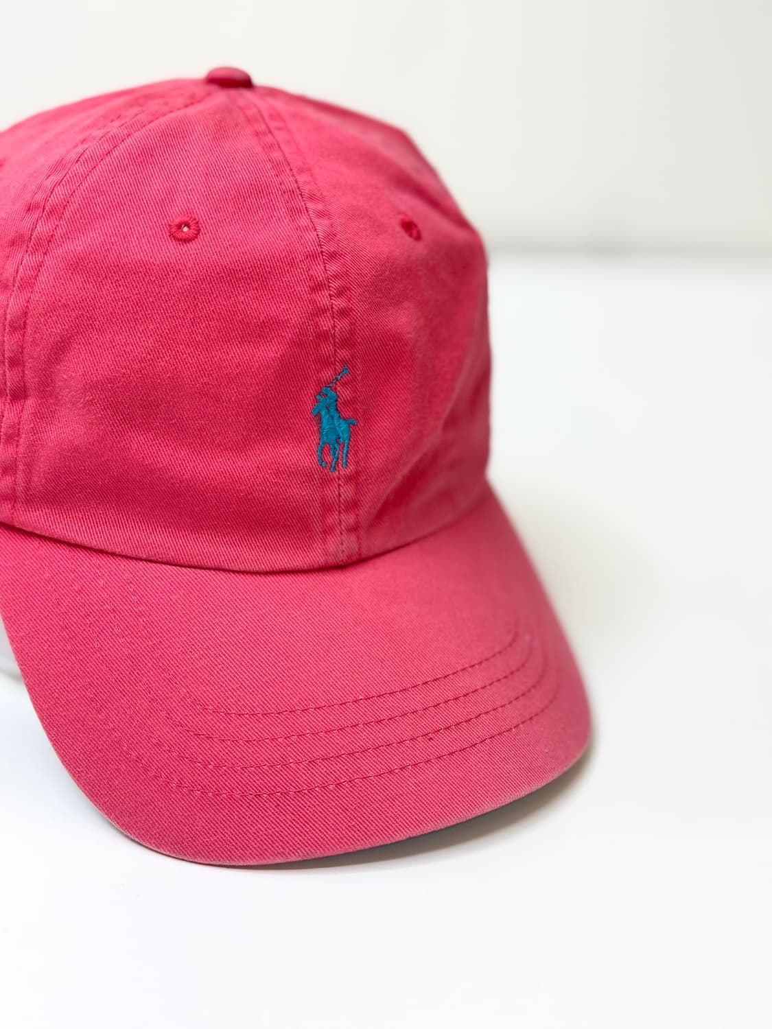Polo 폴로 랄프로렌 핑크-블루 배색 볼캡 상품이미지3