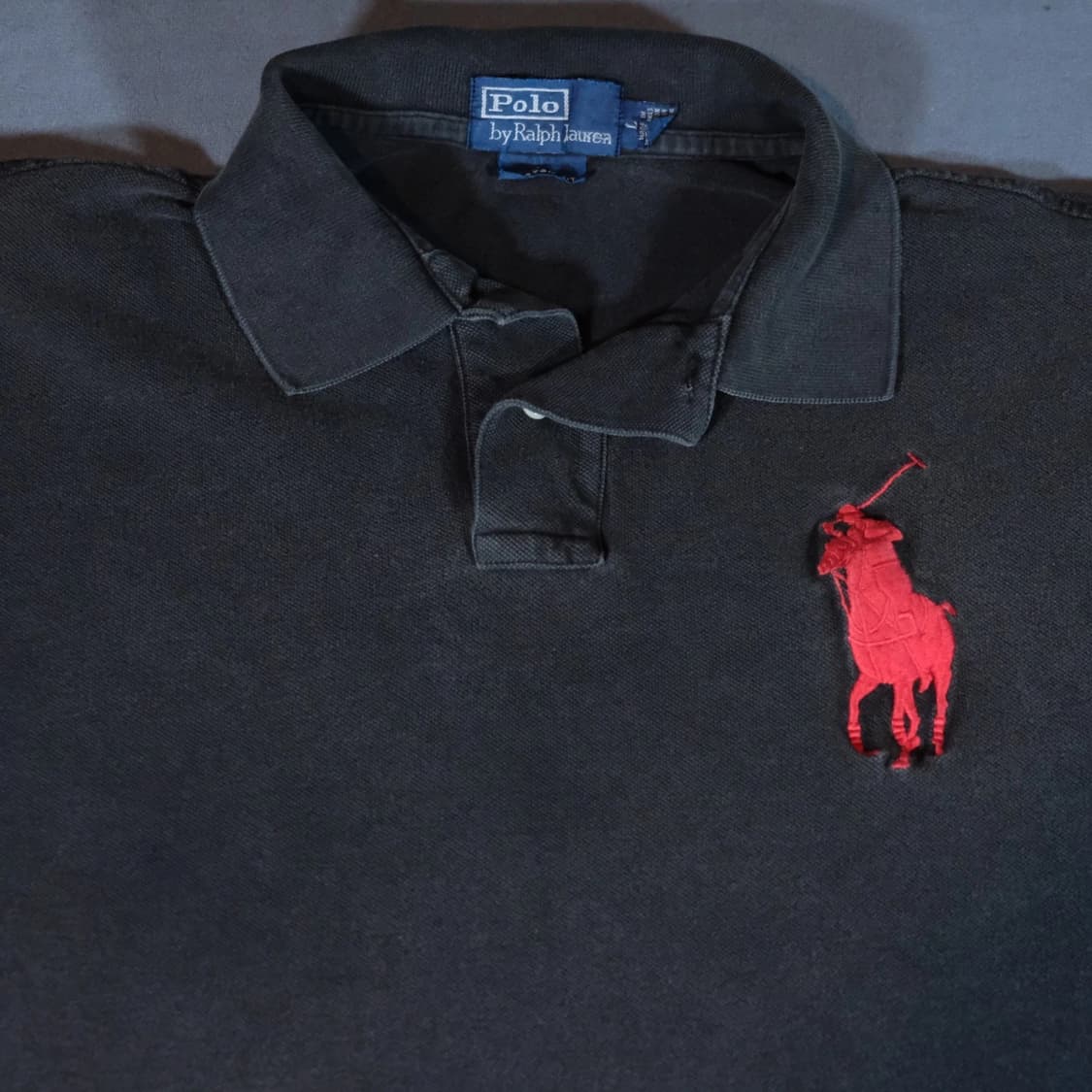 폴로 랄프로렌 빅포니 카라티 블랙 레드 상품이미지3