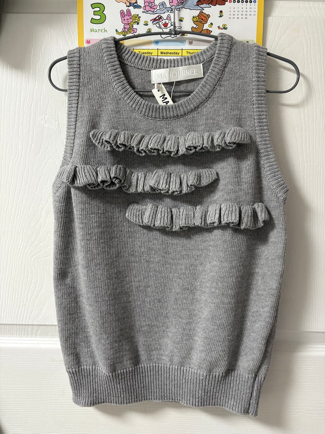 마조네 프릴 니트 베스트 s (새상품) 상품이미지5