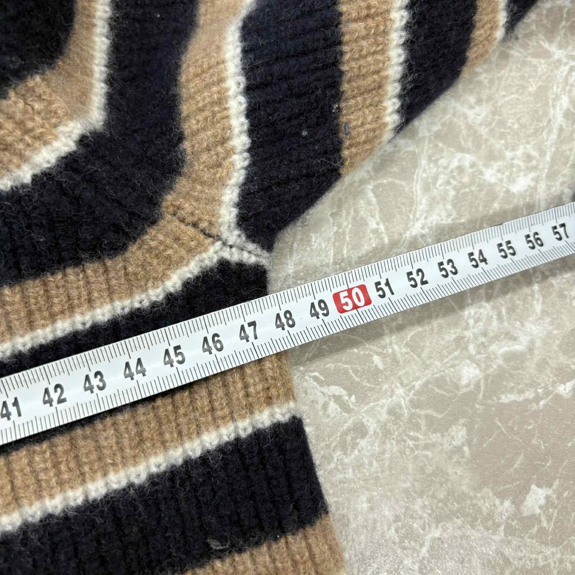 라코스테 스트라이프 울100% 핀터깔 크루넥 니트(100) 상품이미지6