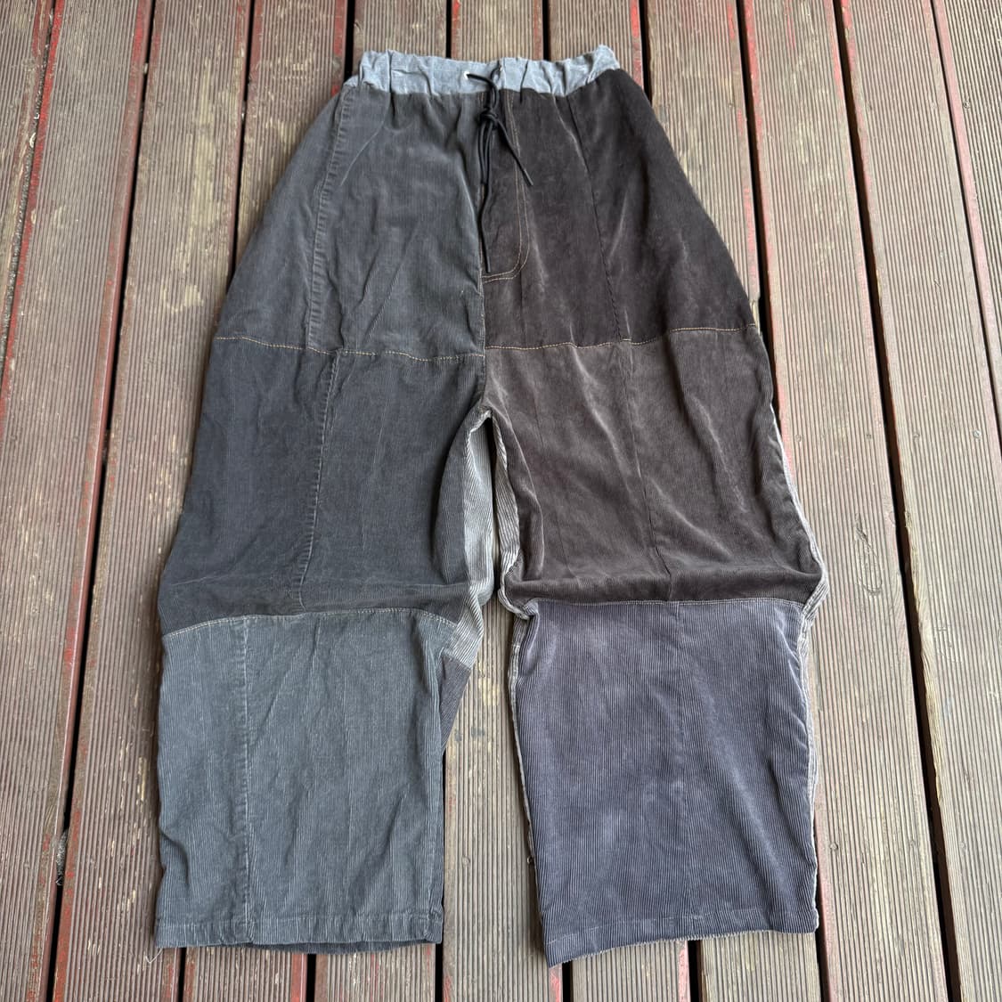 차콜 배색 코듀로이(골덴) 벌룬팬츠 003 상품이미지1