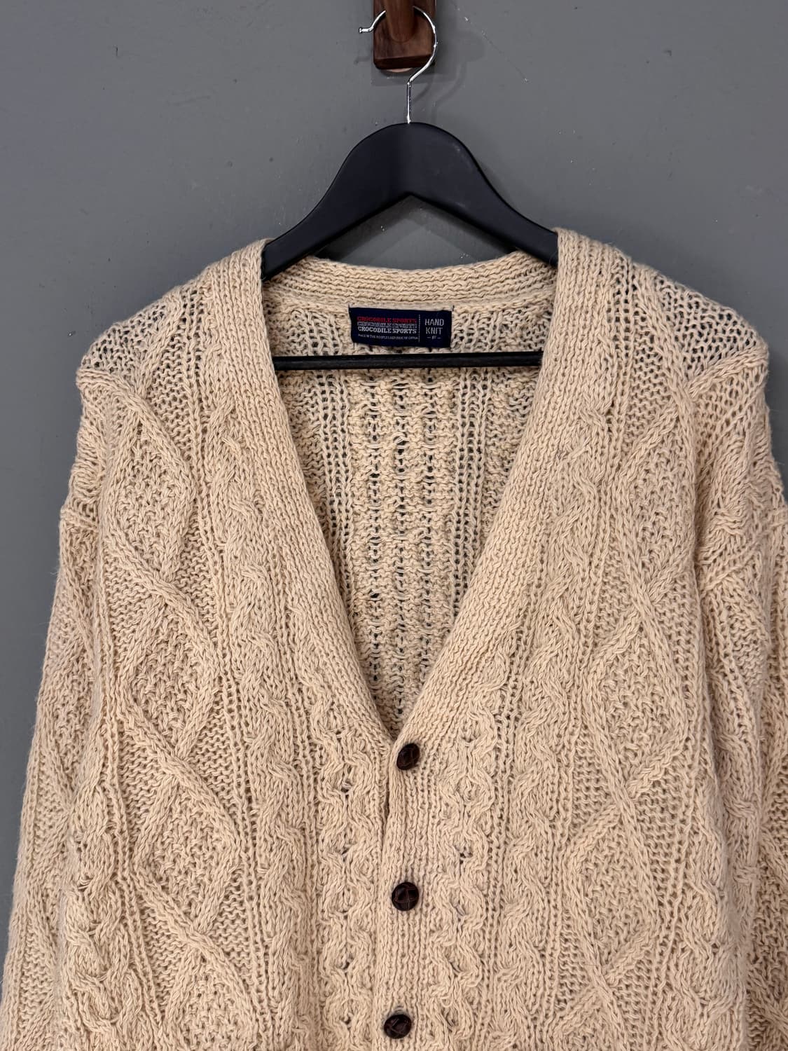 90s 크로커다일 핸드니트 울 가디건  상품이미지2
