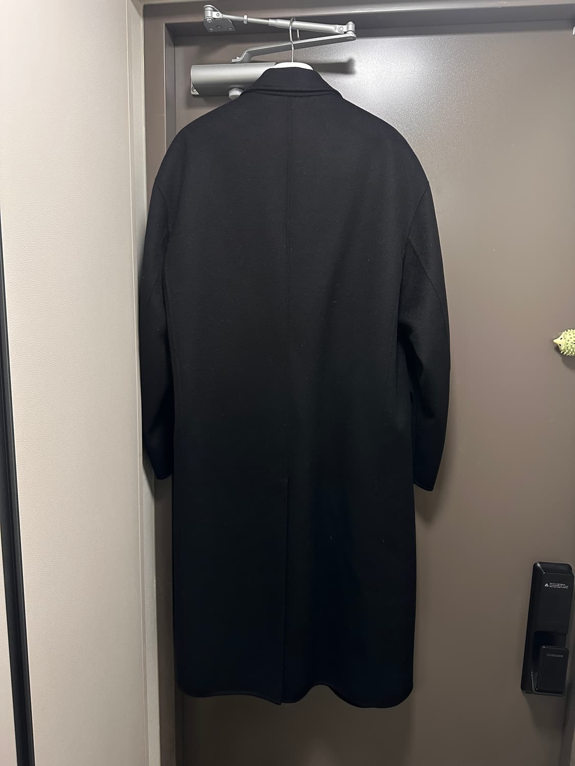 토니웩 핸드메이드 캐시미어 벨티드 코트 23fw 블랙 L 상품이미지5