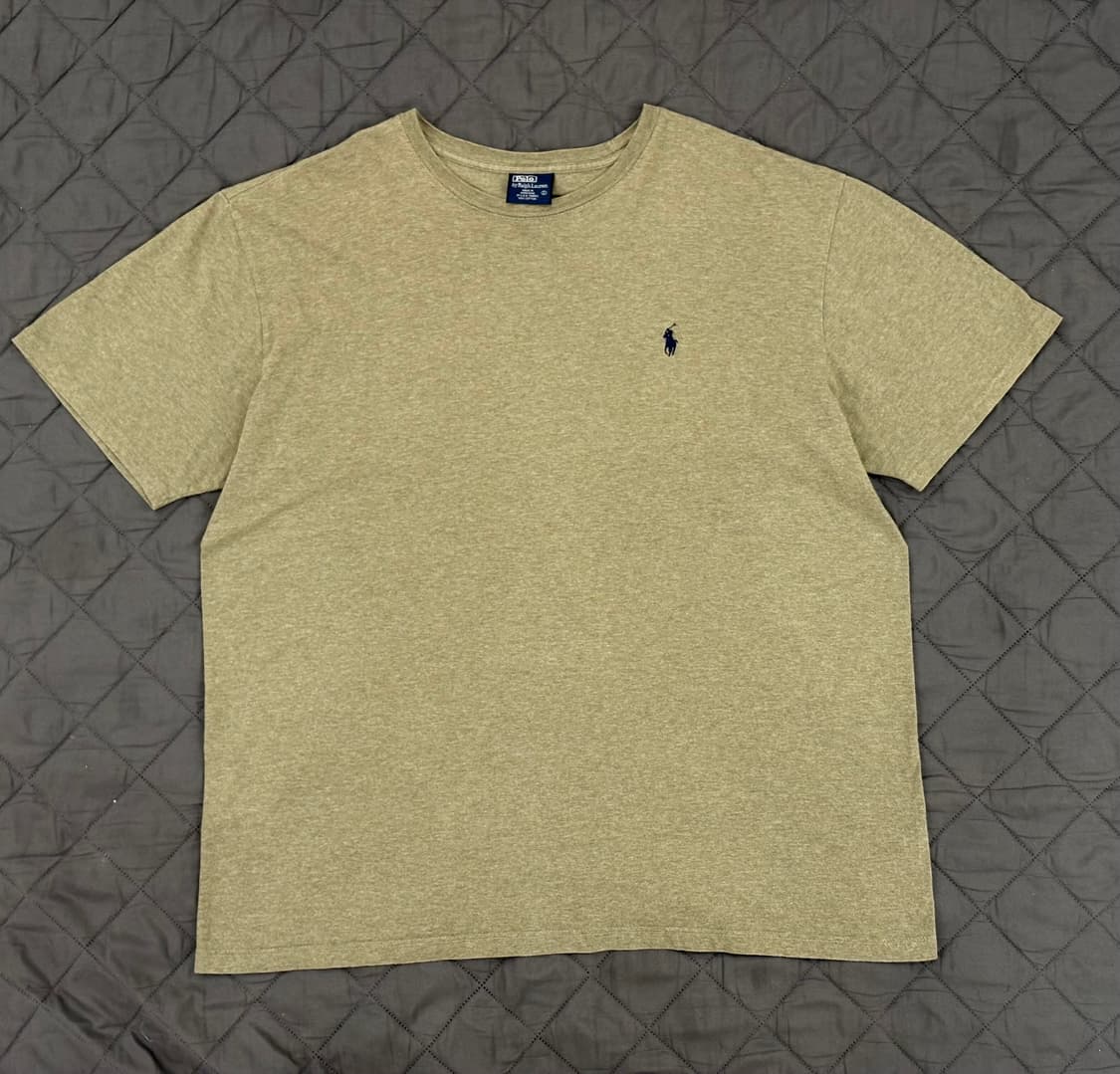Polo 폴로랄프로렌 카키 라운드 반팔티 상품이미지1