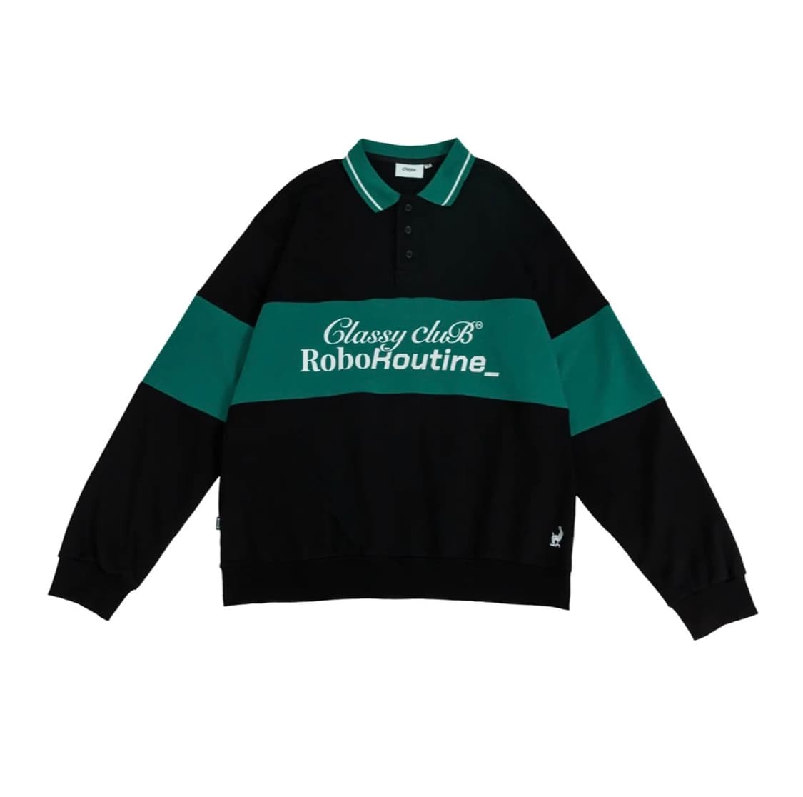 [새제품/L] Classy 폴로 스웻 셔츠 - 블랙 상품이미지6