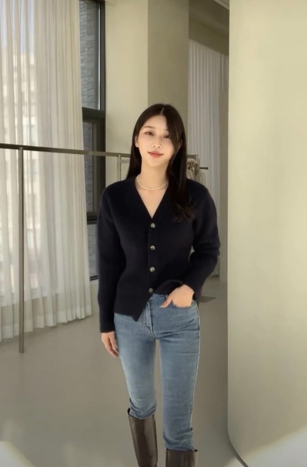 시에 sie 버킨 가디건(딥네이비) 상품이미지5