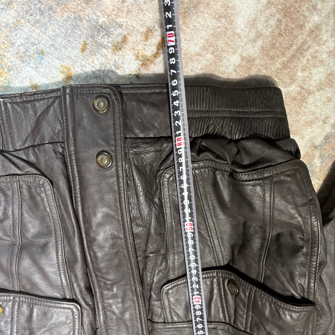 빈티지 소가죽 레더 봄버 자켓 상품이미지6