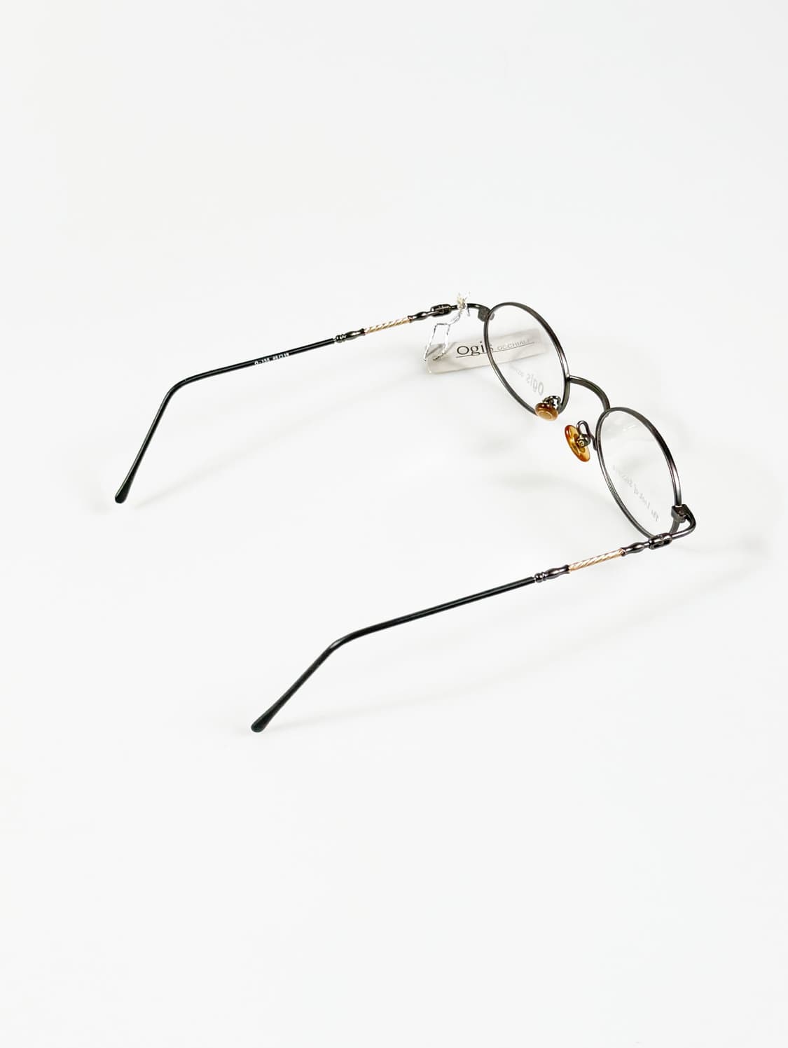 OGIS 다크 실버 슬림 오벌 메탈 프레임 빈티지 안경 상품이미지4