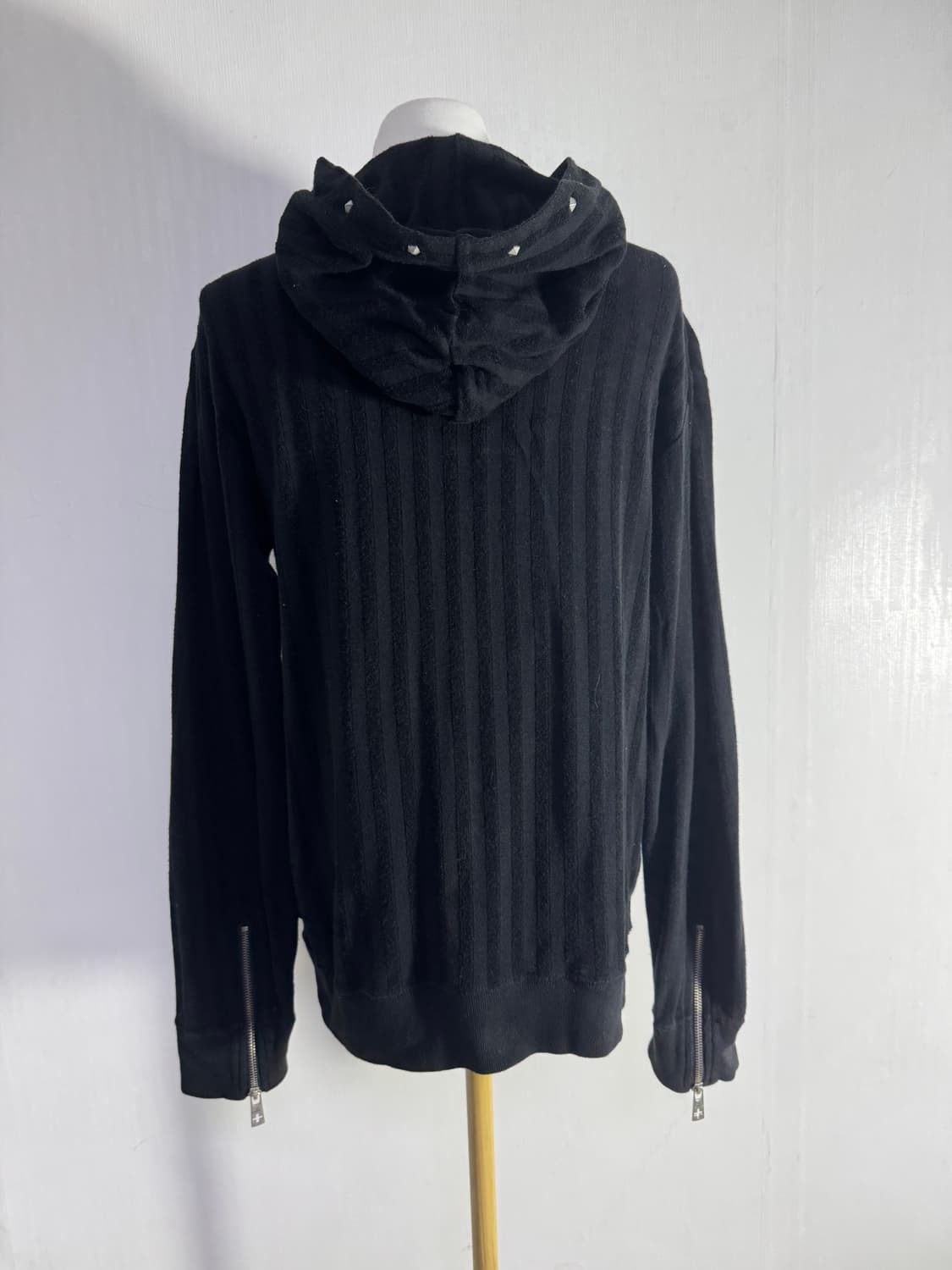 Bernings sho 레터링 스컬 프린트 스터드 후드집업 펑크 y2k 상품이미지3