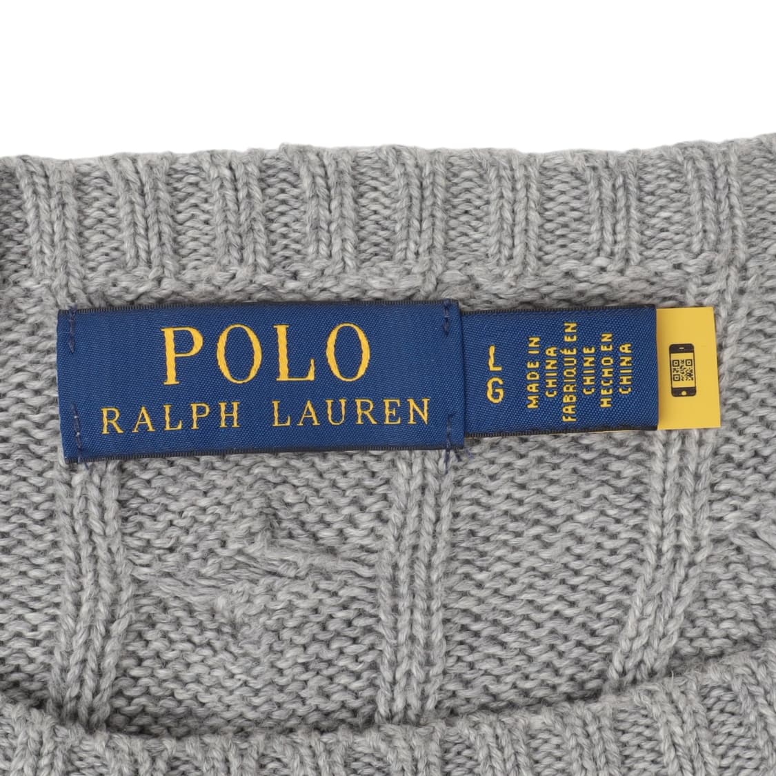 폴로 랄프로렌 그레이 QR 케이블 니트 상품이미지8