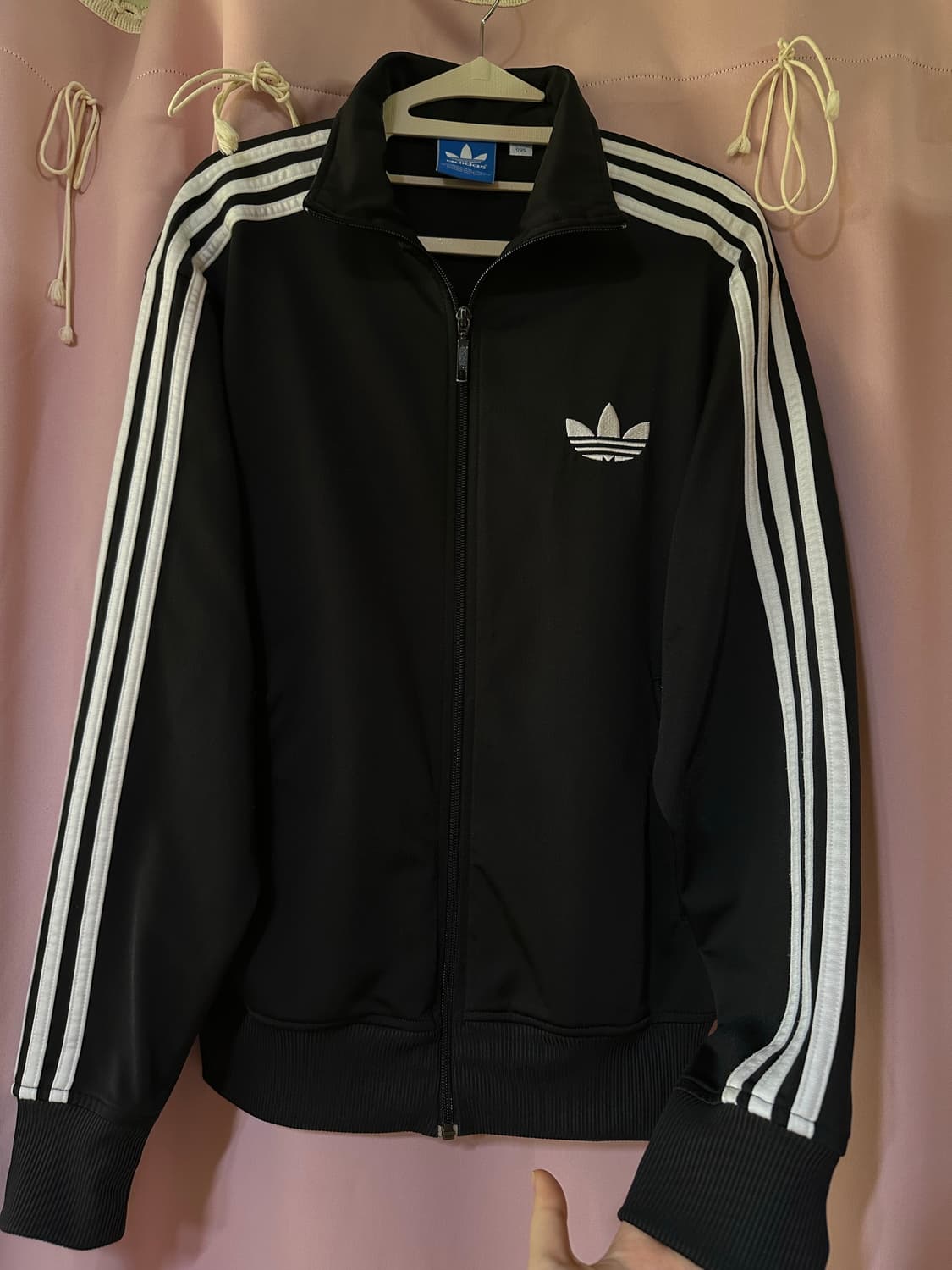 아디다스져지 아디다스 파이어버드 블랙 화이트 불꽃져지 트랙탑 집업 상품이미지2