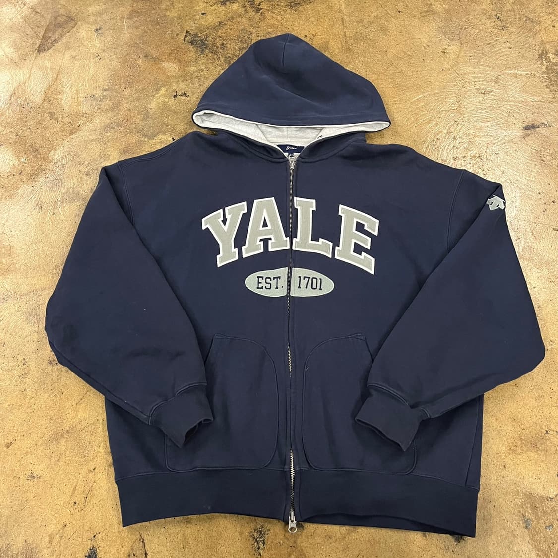 [정품/L] 예일 YALE 네이비 후드 집업 b12 상품이미지2