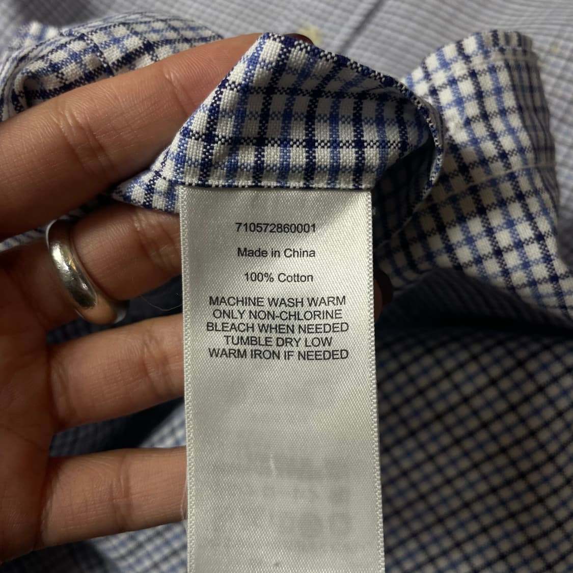 폴로 랄프로렌 블루 체크 긴팔 셔츠 S 상품이미지6
