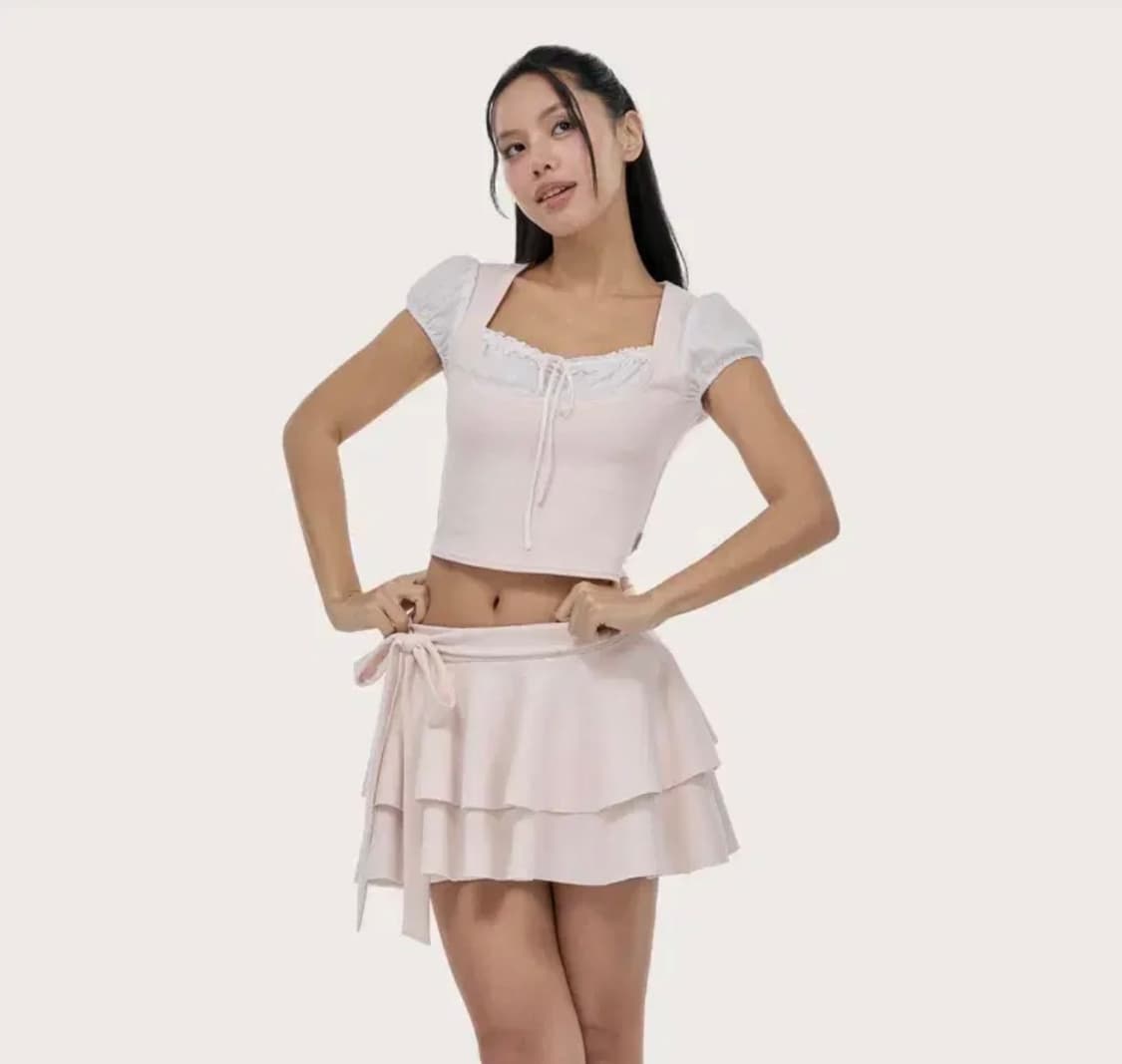 클리시어 로맨스 레이어드 탑 핑크 kleesier 로걀탑  상품이미지2