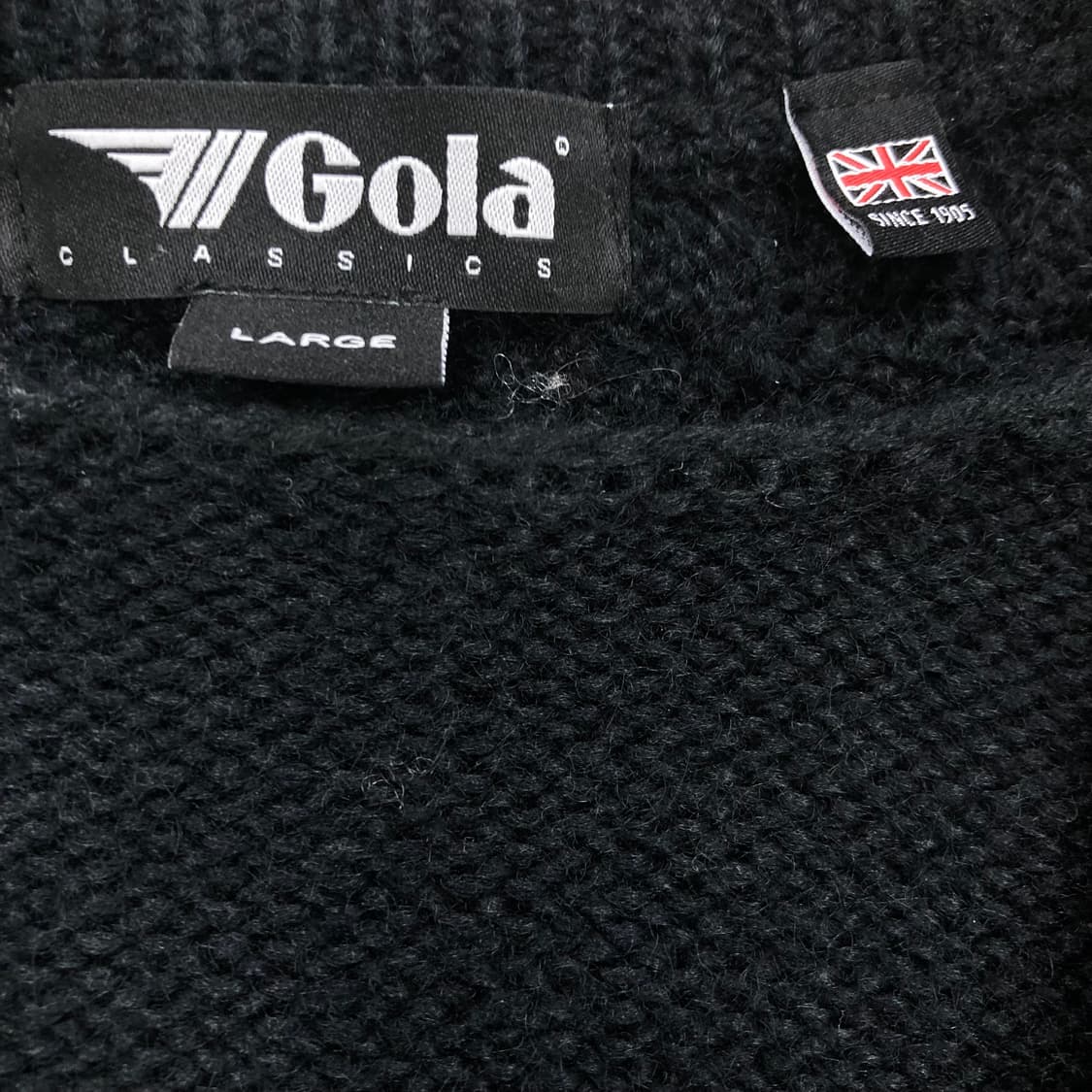 골라 알파벳 로고 니트 가디건 상품이미지3