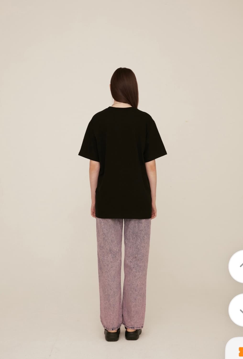 RONRON 론론 로즈 반팔티셔츠 블랙🖤 상품이미지4