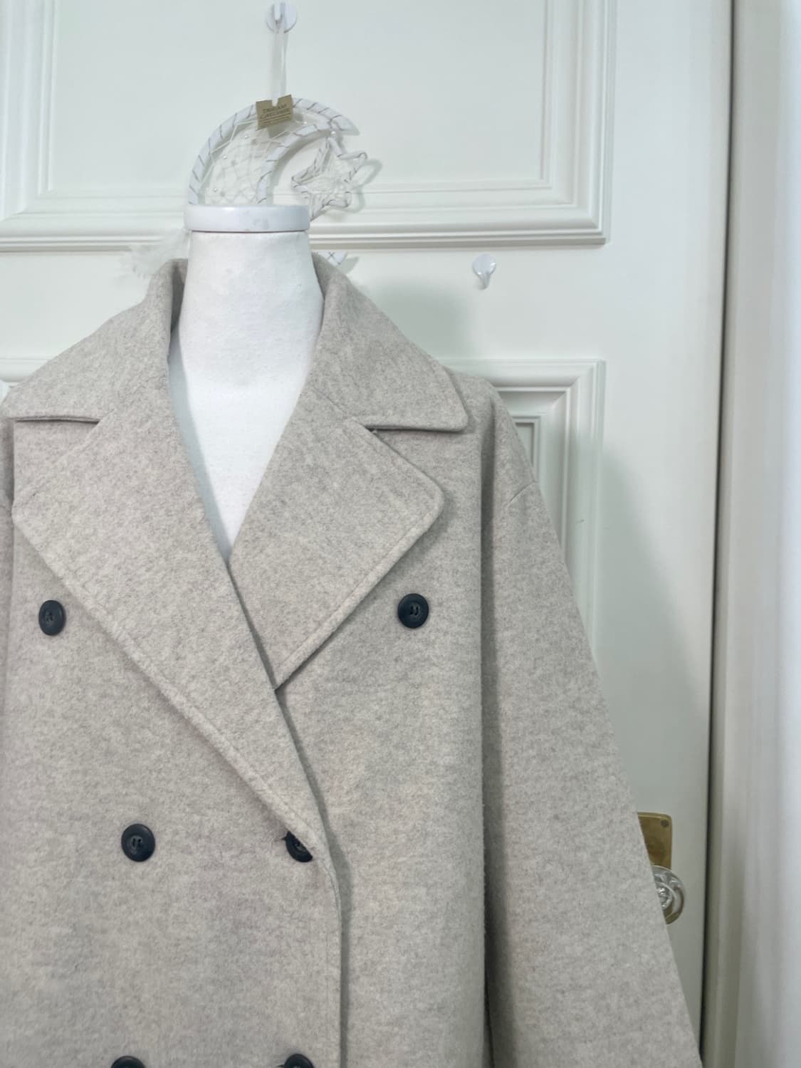 oatmeal melange loose short coat(size-M) 상품이미지6