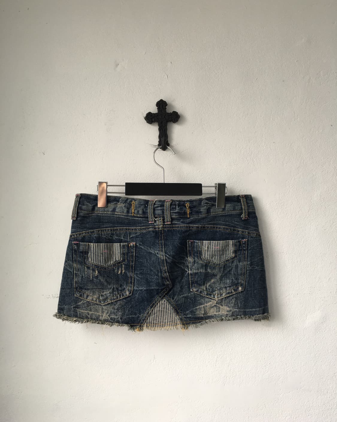 Washing denim mini skirt 상품이미지3