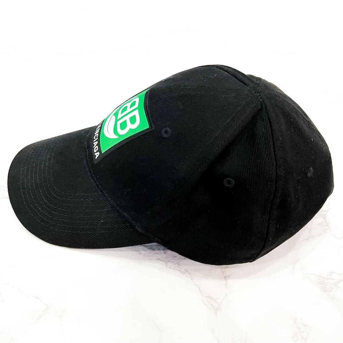 발렌시아가 BB 그린로고 패치 볼캡 모자 상품이미지2