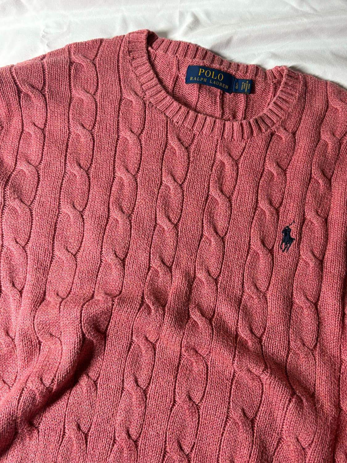 Polo Ralph Lauren Cable Pink Sweater 상품이미지3