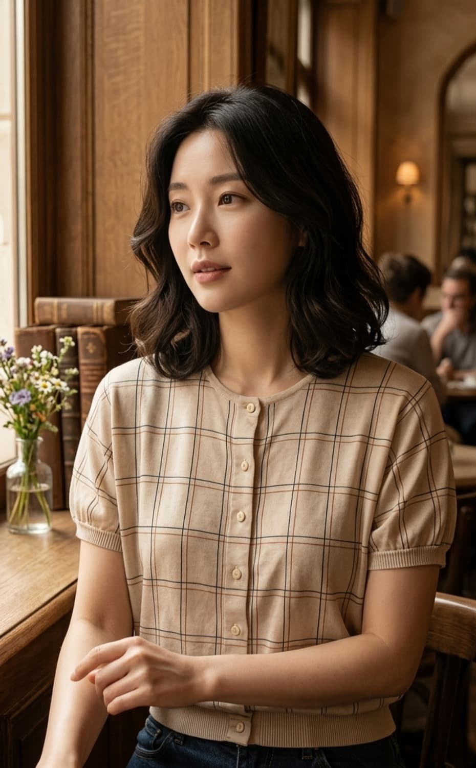 [희귀아카이브/55] 80-90s 아쿠아스큐텀 로고 버튼 반팔 블라우스 상품이미지1