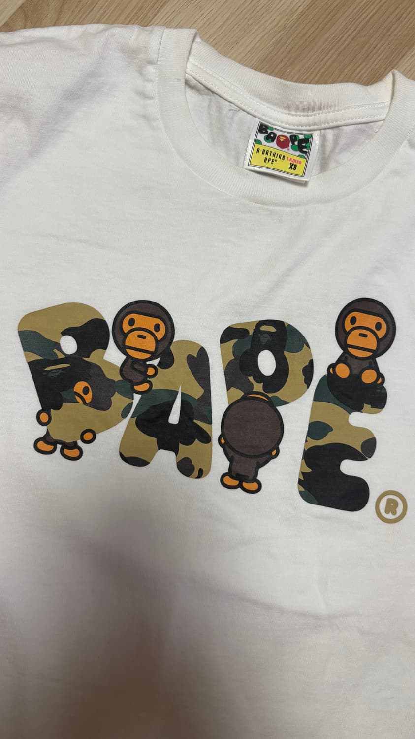 베이프 베이비마일로 반팔 티 레이디스 xs 상품이미지1