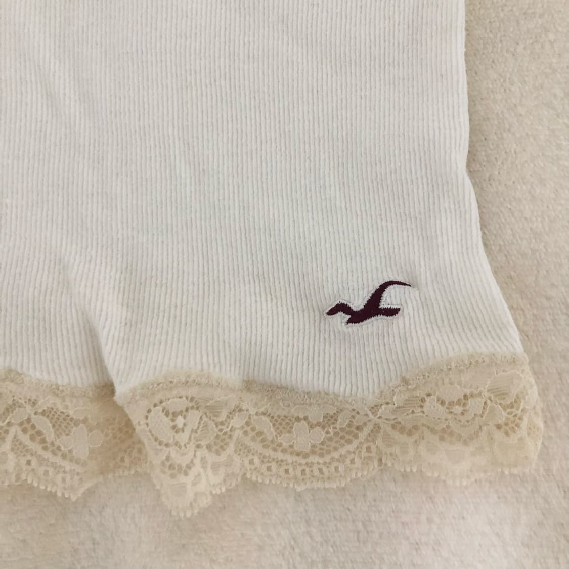 홀리스터 레이스 슬리브리스 /빈티지 아이보리 아베크롬비 나시 상품이미지3