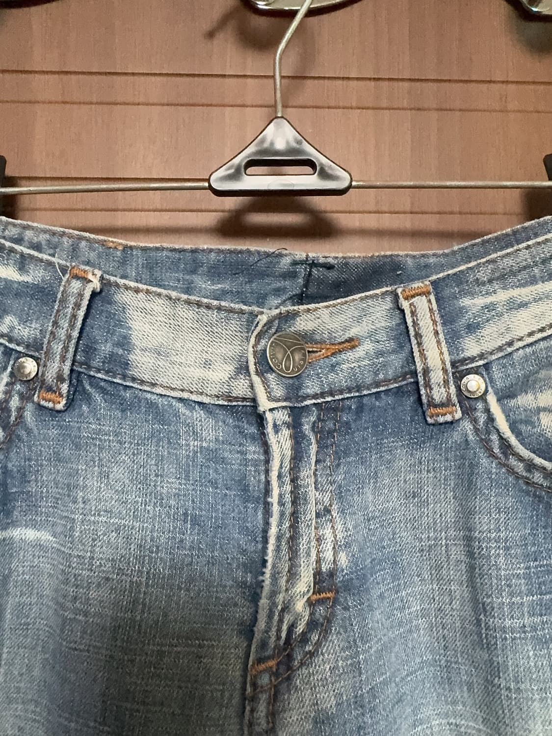 캘빈 클라인 빈티지 오네갸루 y2k 로우라이징 데미지 찢청 부츠컷 팬츠 상품이미지4