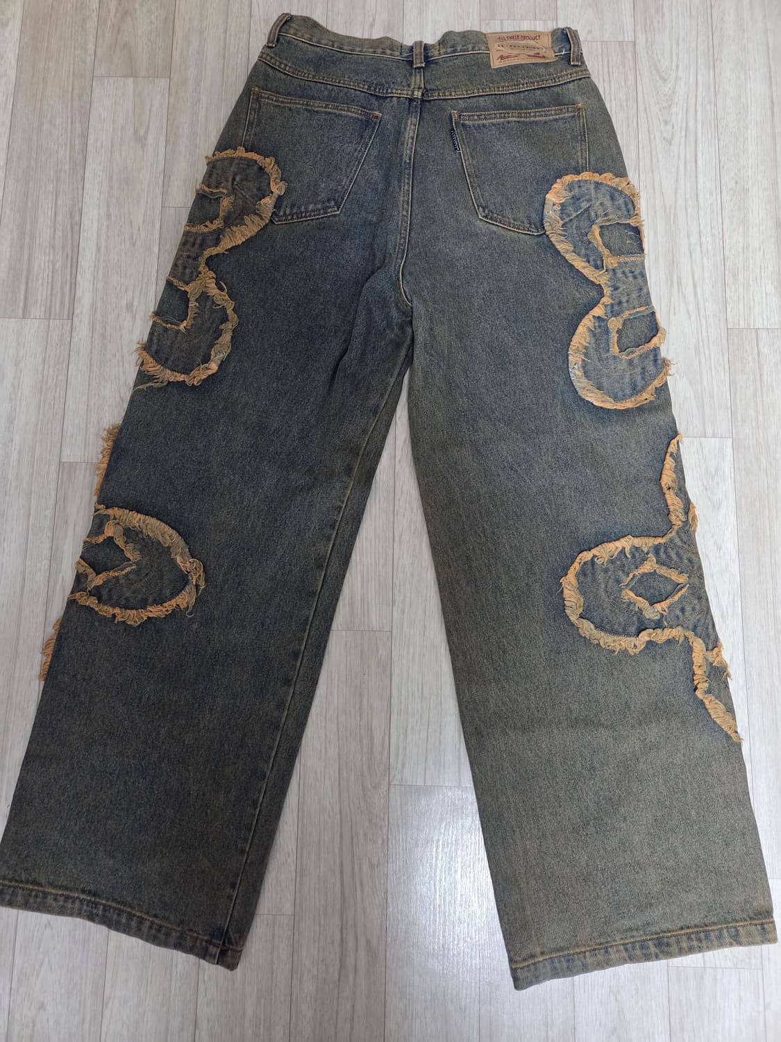 써저리 클로버 패치 진 블루 L 상품이미지3