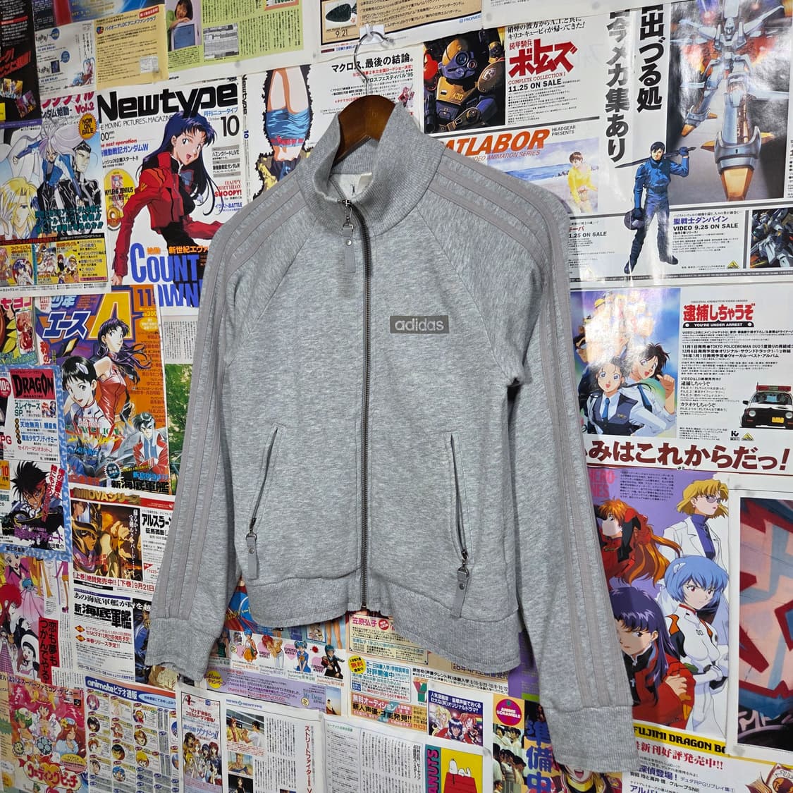 아디다스 그레이 슬림핏 코튼 집업 상품이미지2