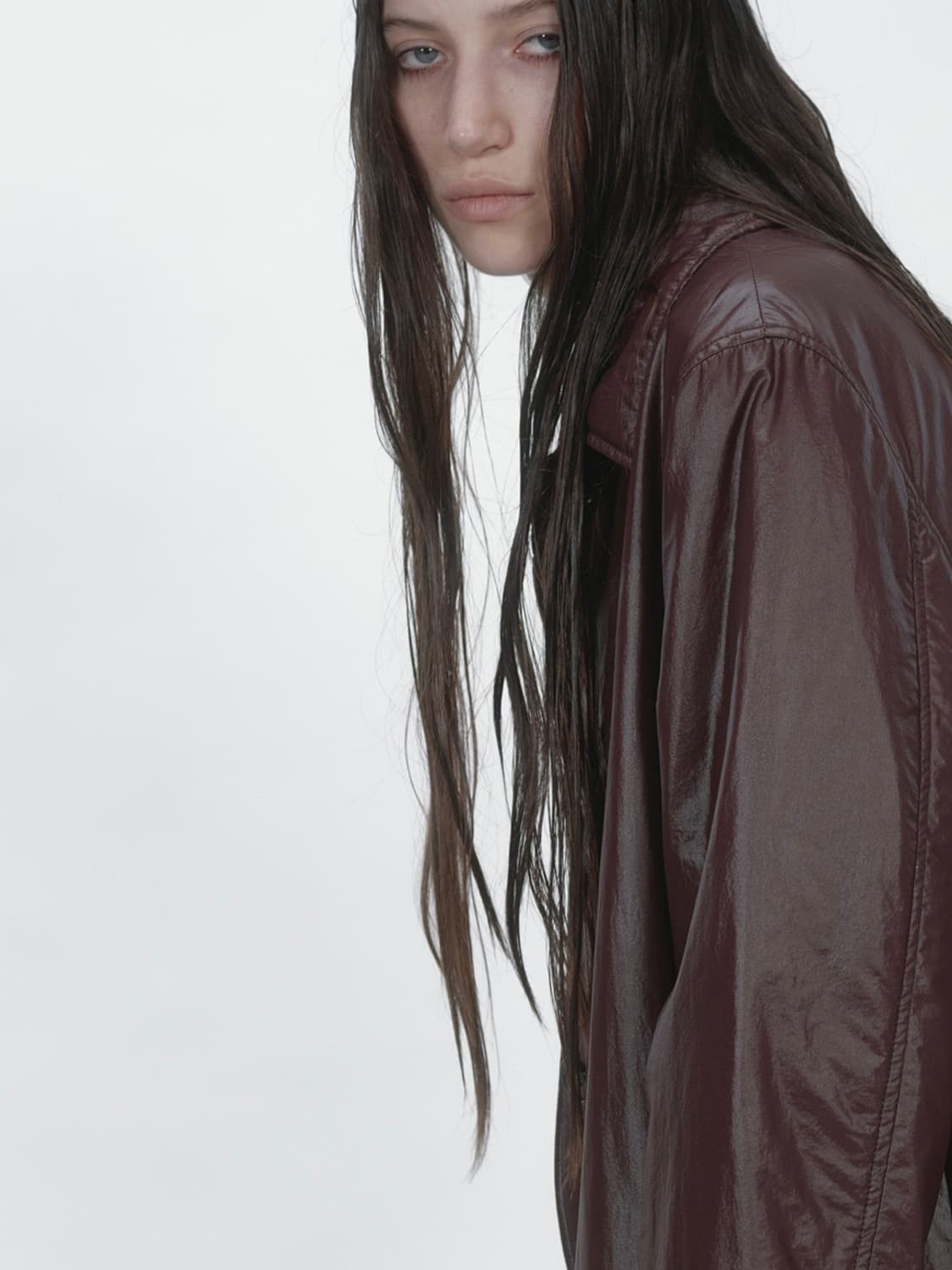 낫띵에브리띵 패딩코트 - 버건디 상품이미지4