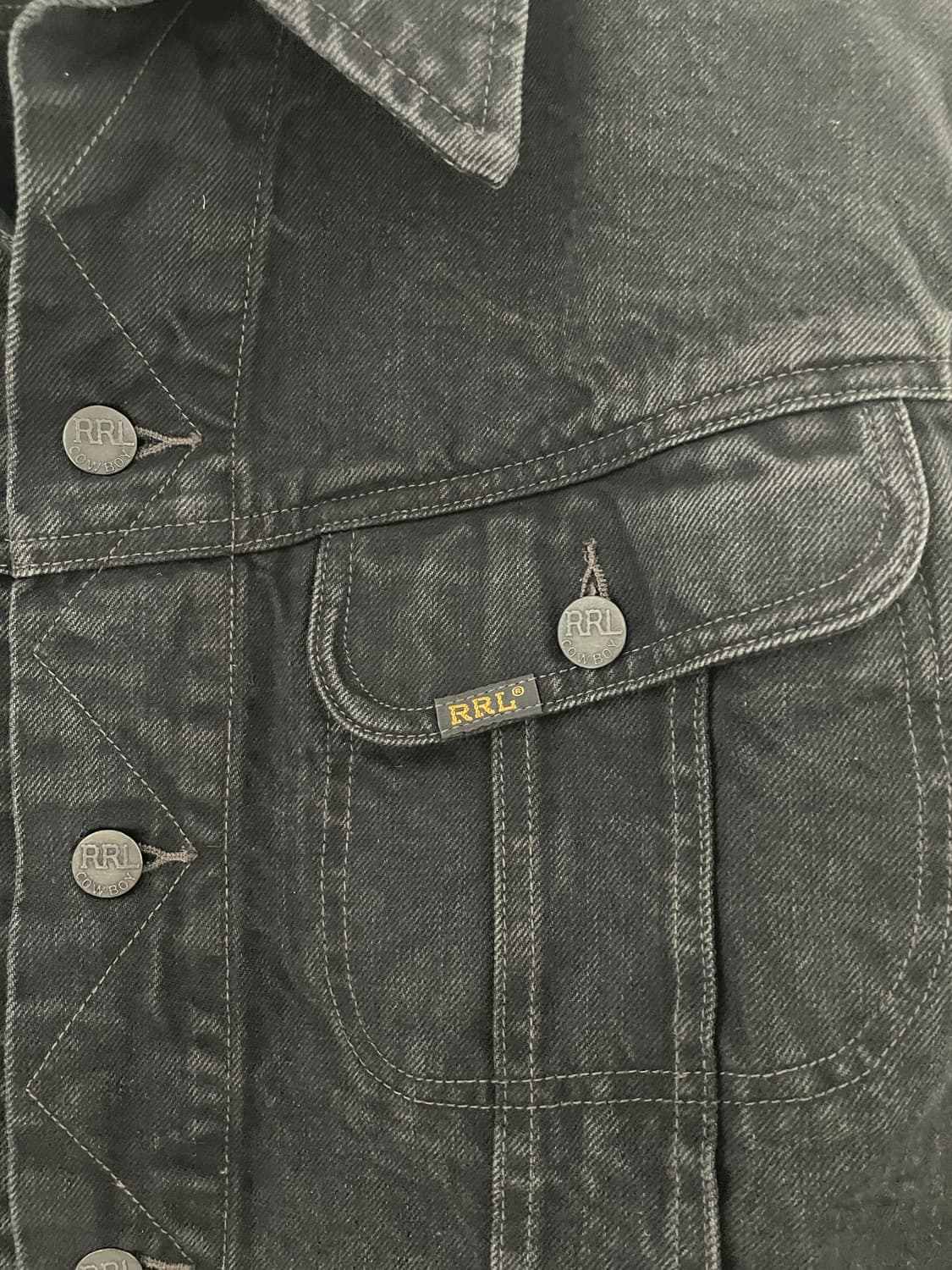 RRL 블랙 데님 자켓 트러커 XL 새제품(더블알엘) 상품이미지2