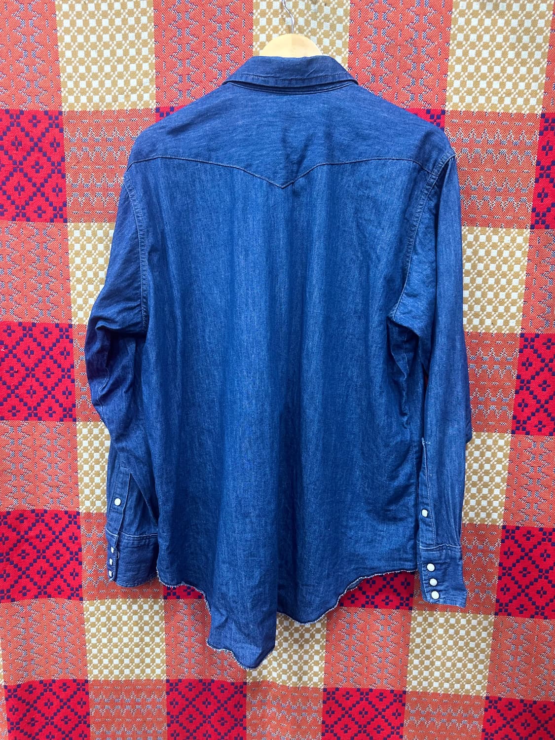 70s. 랭글러 빈티지 데님 웨스턴 셔츠. 105-110 상품이미지2