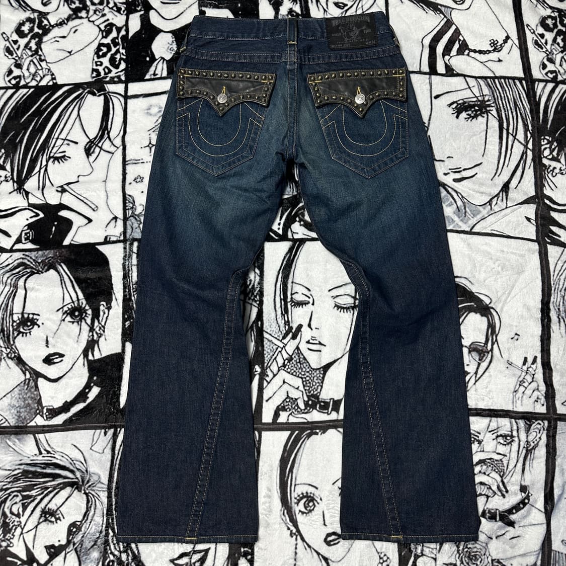 트루릴리젼 트루진 조이 JOEY 스터드 가죽 데님 팬츠 상품이미지3