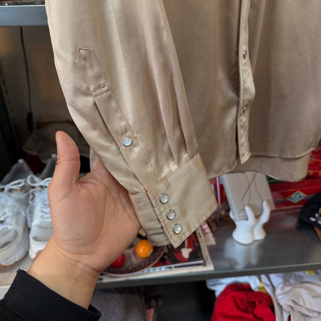 리틀빅 실키 텍스처 드레시 웨스턴 셔츠 상품이미지6