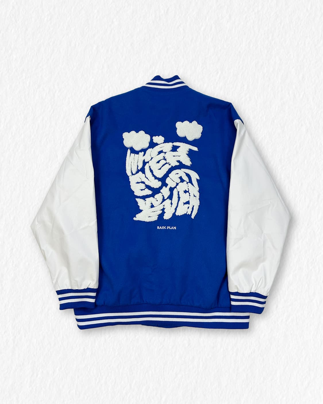 베이직플랜 바시티 자켓 블루 상품이미지2